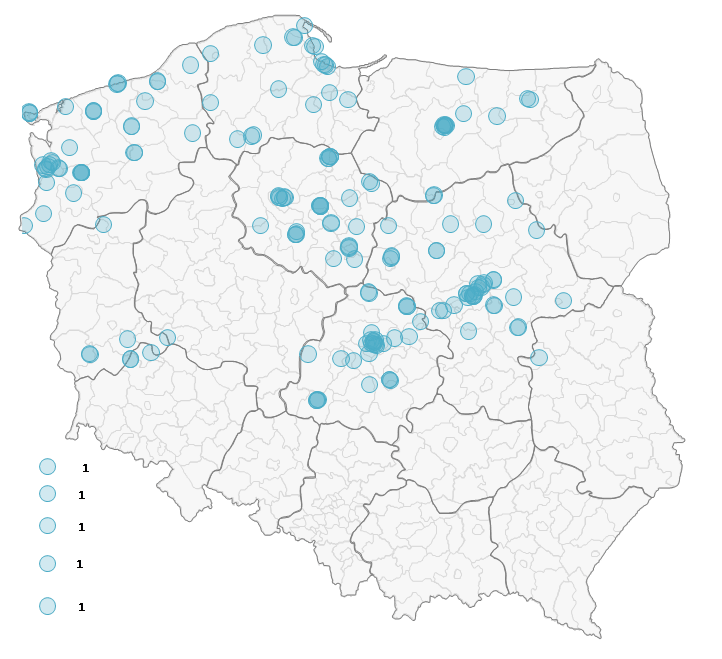 Mapa Polski Excel - Jak przedstawić na mapie bazę adresów po geokodowaniu 4