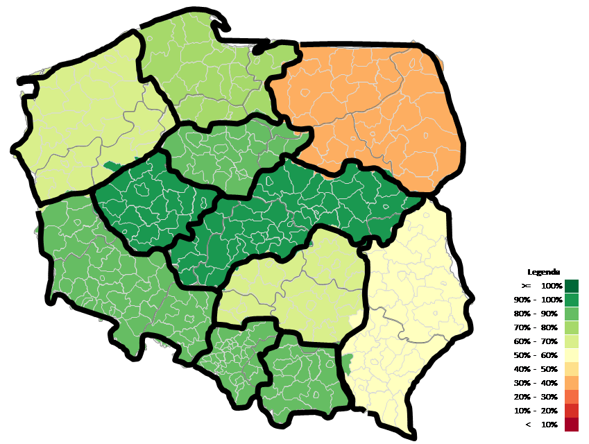 Mapa Polski Excel – Jak zwizualizować dane na mapie z zastosowaniem podziału geograficznego 4