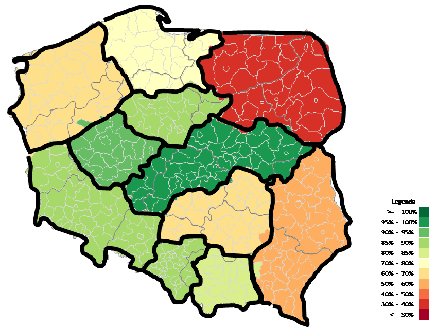 Mapa Polski Excel – Jak zwizualizować dane na mapie z zastosowaniem podziału geograficznego 5