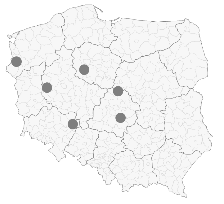 Mapa Polski Excel - Jak zaznaczyć na mapie kolejność odwiedzania punktów lub obszar 2
